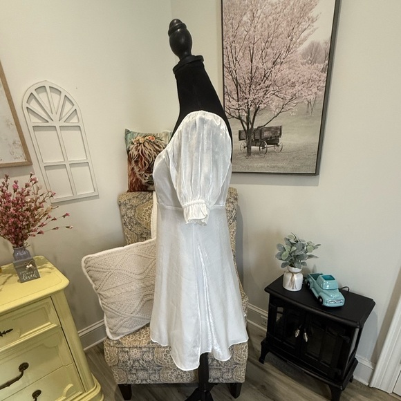 Altar'd State White Puff Sleeve A-Line Sundress - Picture 3 of 8